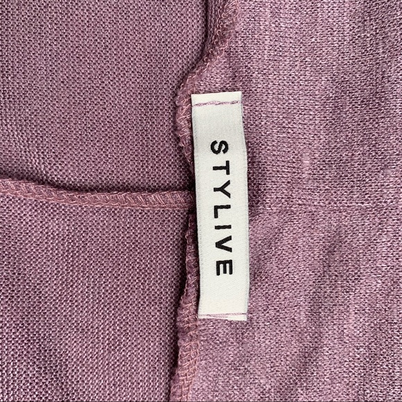 Lavender Off the shoulder Shirt - Picture 3 of 5